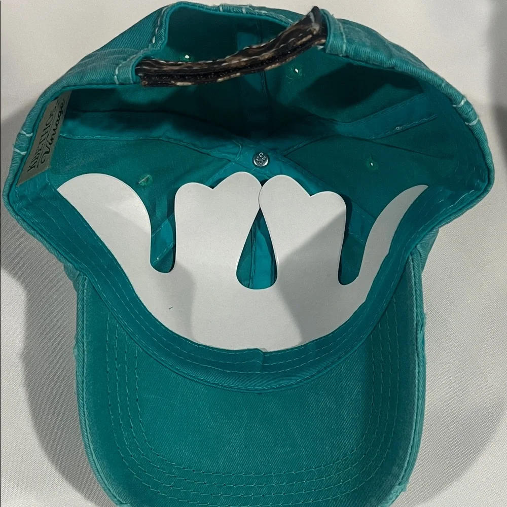 Teal Football‎ Mom Cap